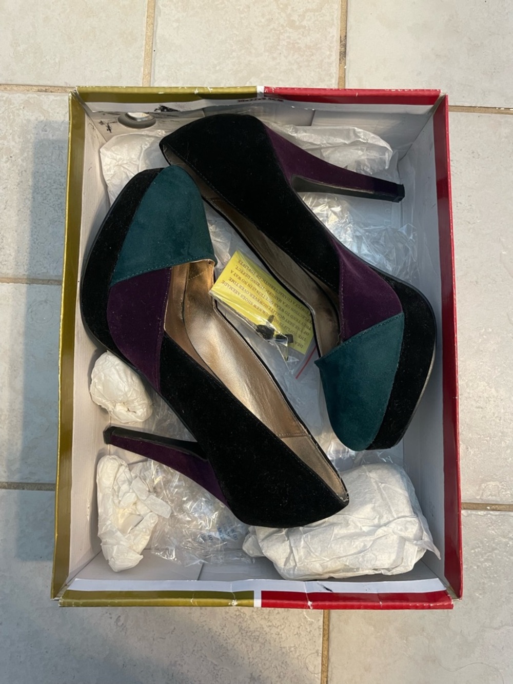 suede high heels
